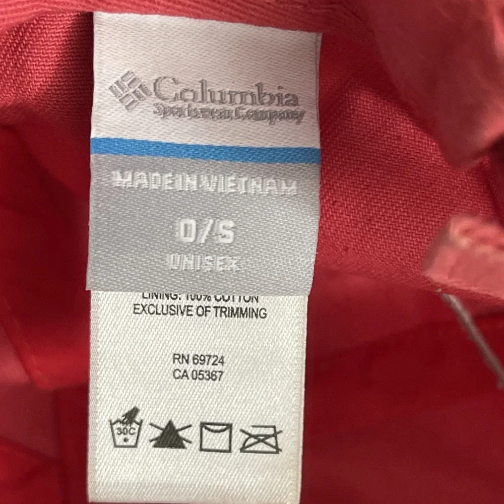 Columbia Sportswear‎ Fishing Baseball Cap Hat peach. Cotton Strapback One Size